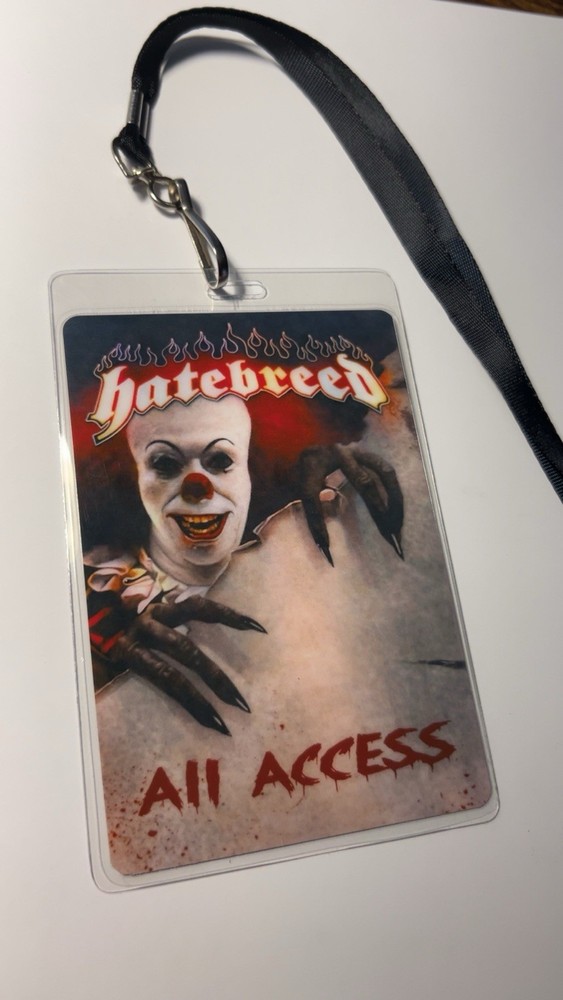 Hatebreed 2018 Tour 3.5”x5.5” All Access Laminate Pass