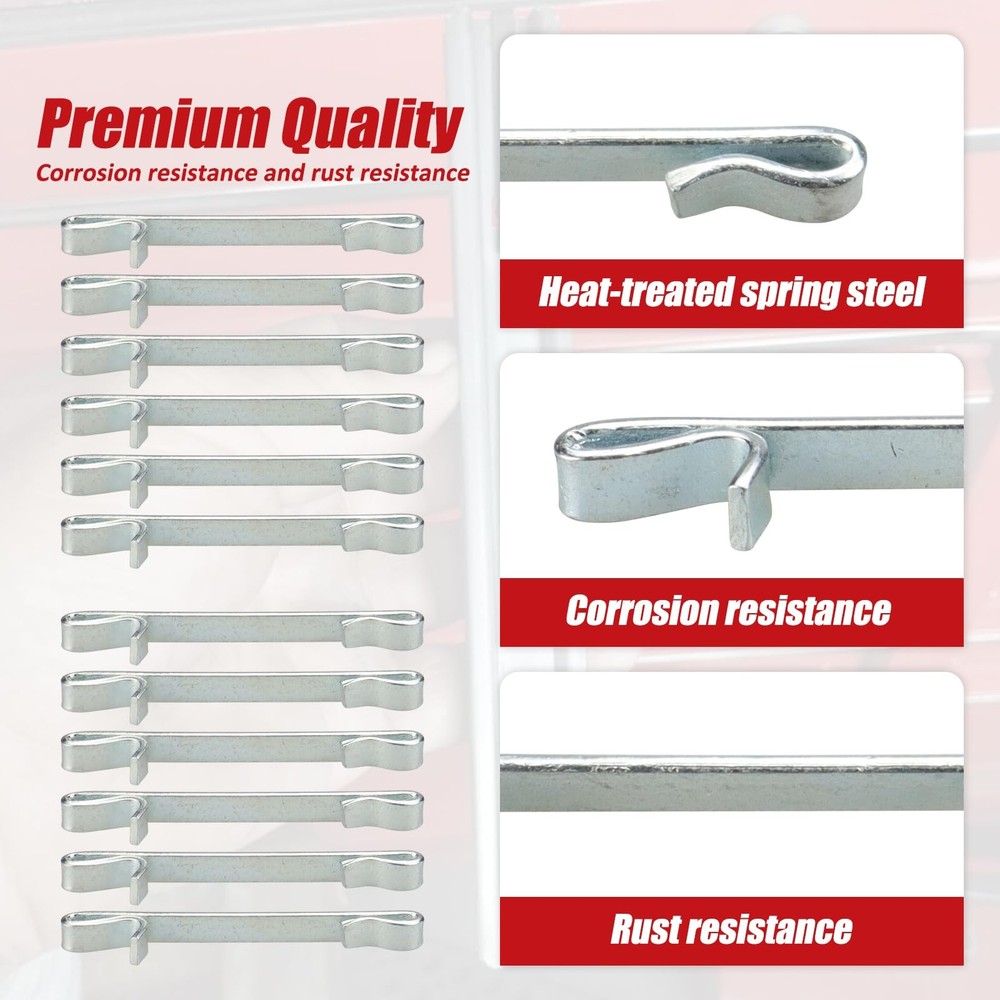 12 Pcs Early 2'' Double Loop Style Tool Box Drawer Slide Retaining Keeper Clips