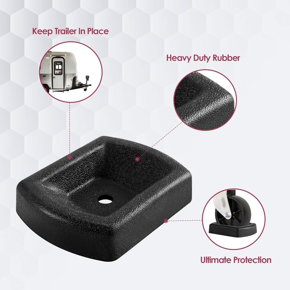 Nitrile Rubber Jack Caster Wheel Dock - Prevent Sinking & Sideways Movement