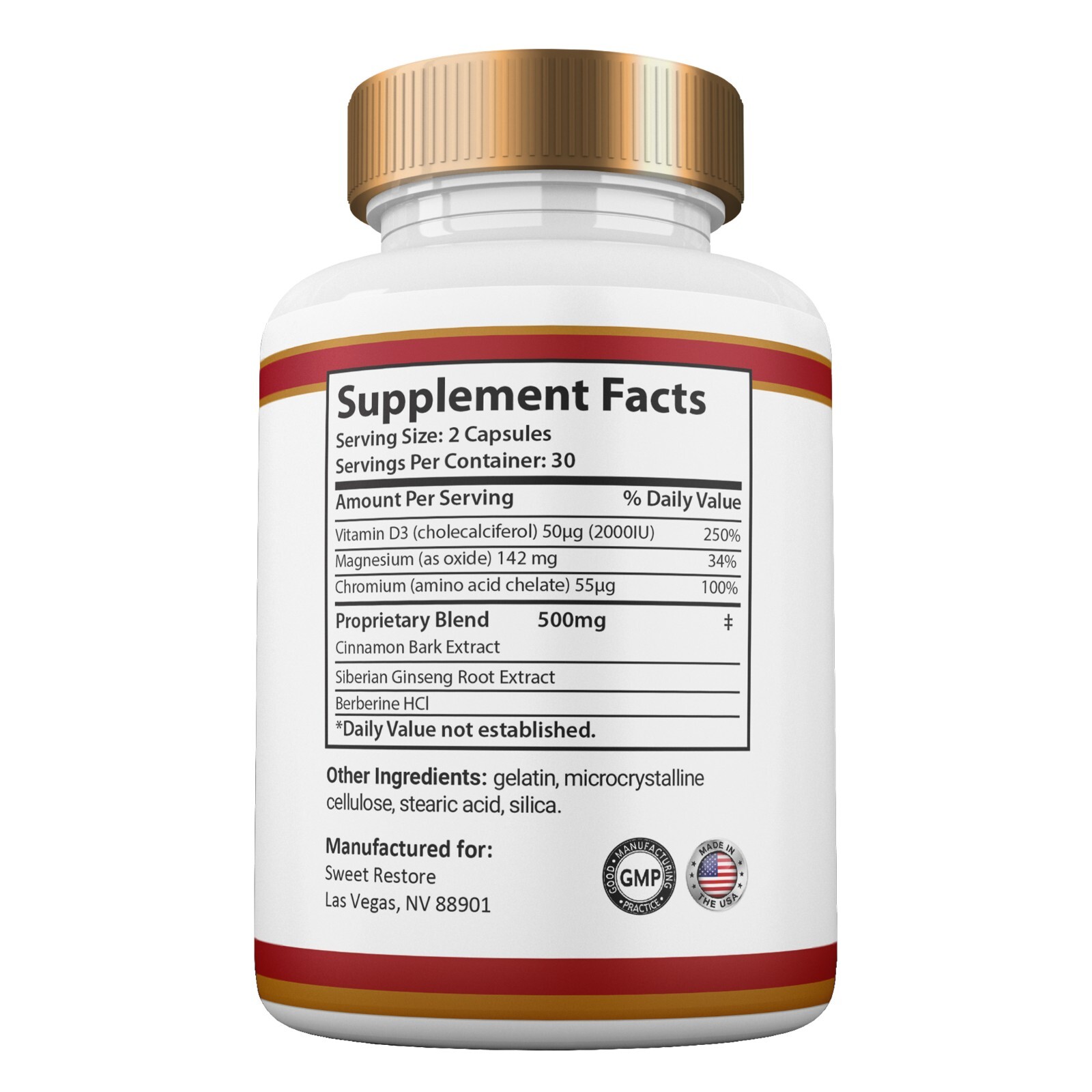 Sweet Restore Glycogen Support Capsules, Max Strength Glyco Pills (2 Pack)