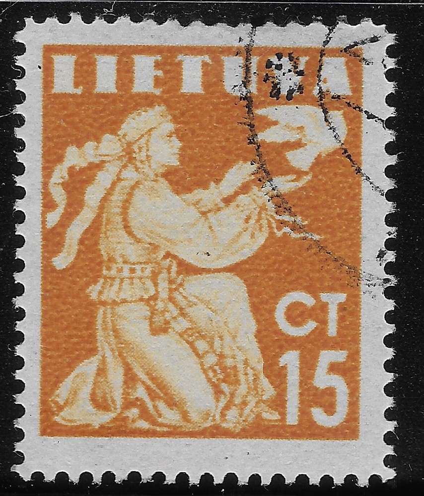 LITHUANIA 1940 PEACE DEFINITIVE ISSUE 15c MINT (FBX)