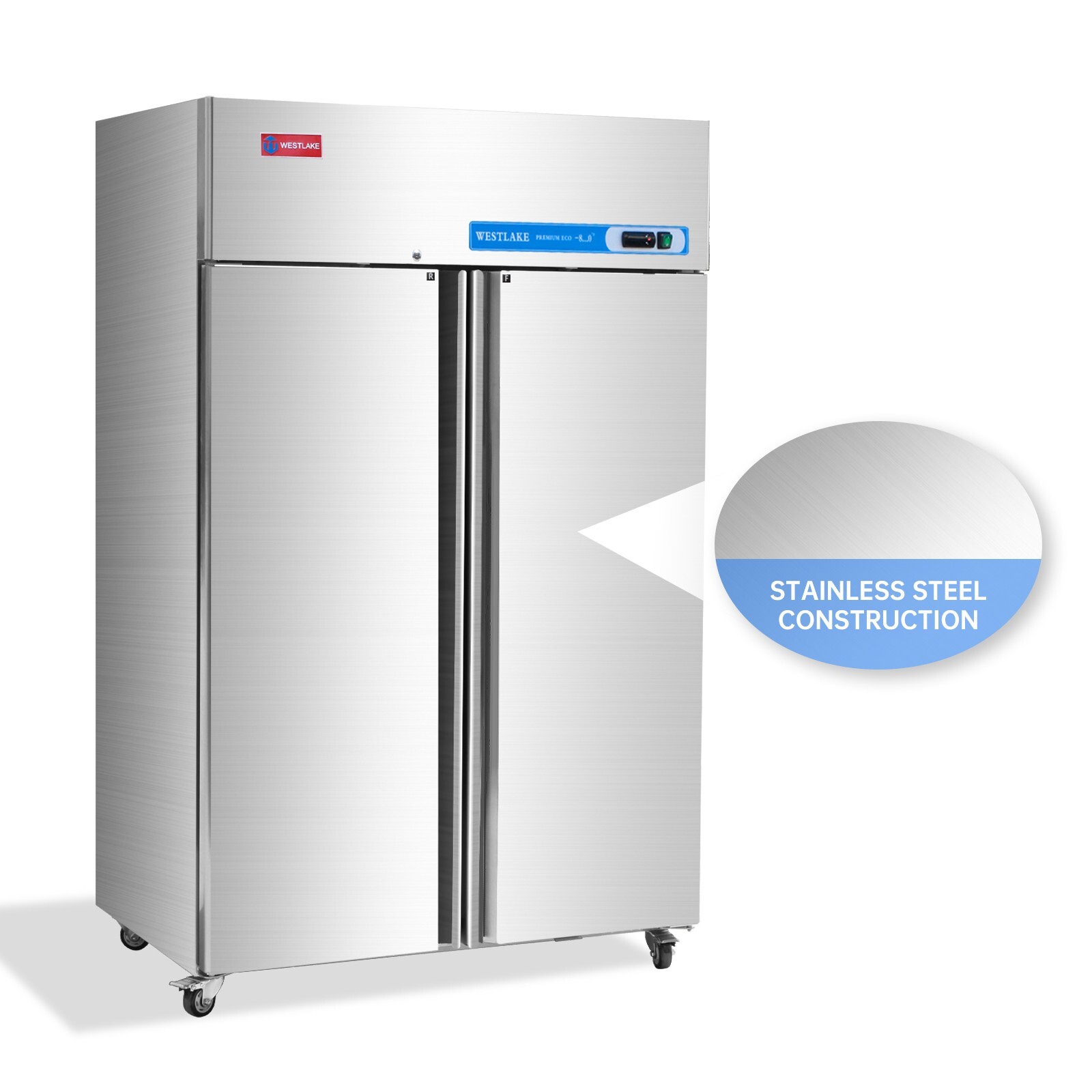 Commercial Reach In Freezer, WESTLAKE 48 Inch Commercial Freezer 2 Door 36 Cu.ft
