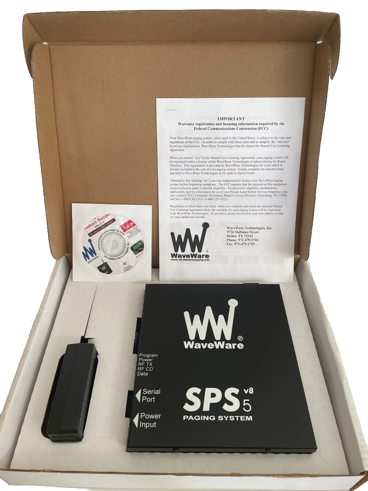 WaveWare SPS5 V8 Paging System Complete NEW IN OPEN BOX