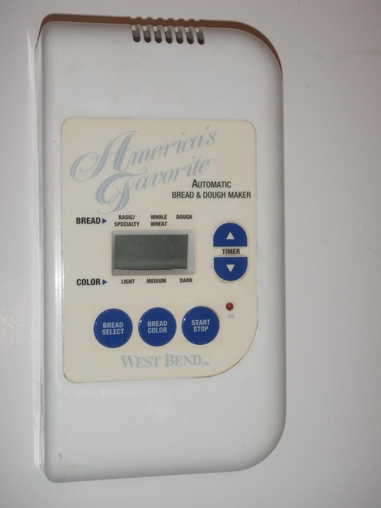 Electronic Control Panel for West Bend Breadmaker Model 41065