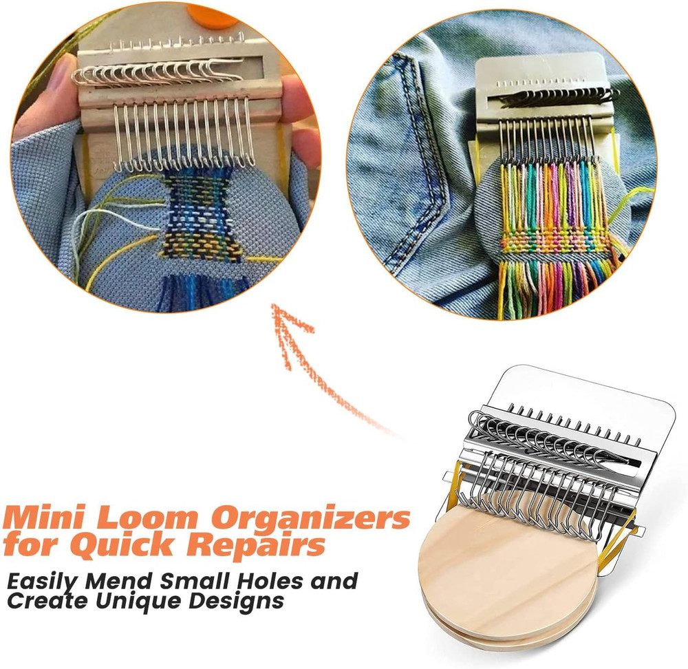 Darning Loom Small Type Weave Tool Quickly Mini Convenient for Mending Jeans Soc