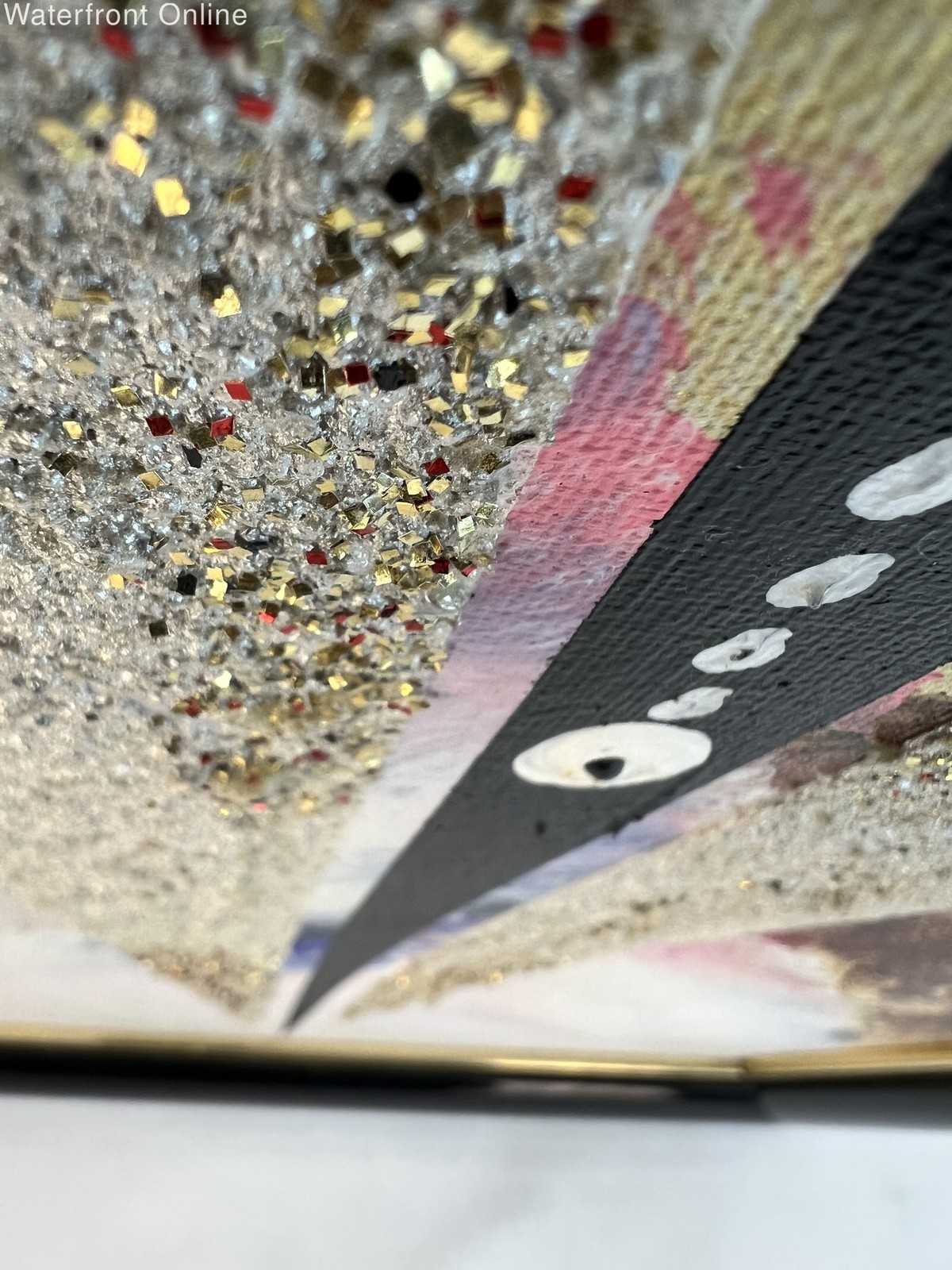 Ashton III Embellished Mixed Media Silhouette Art 28x16 Woman Faces Straight