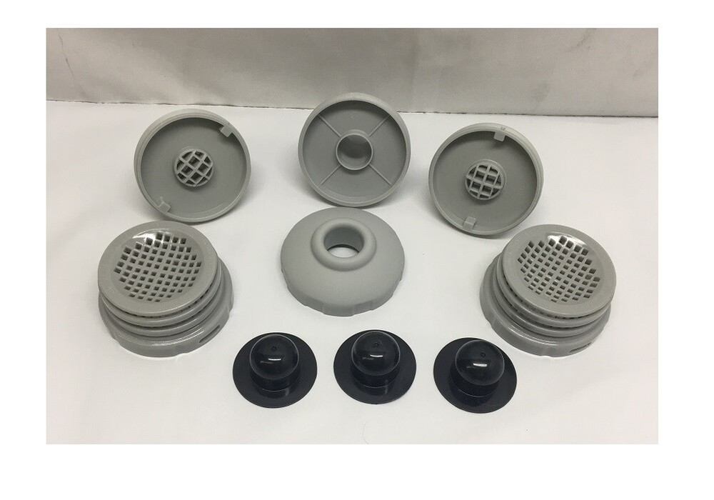Intex Small Pool Strainer Connector Set 2 Inlets 1 Directional 3 Black Plugs