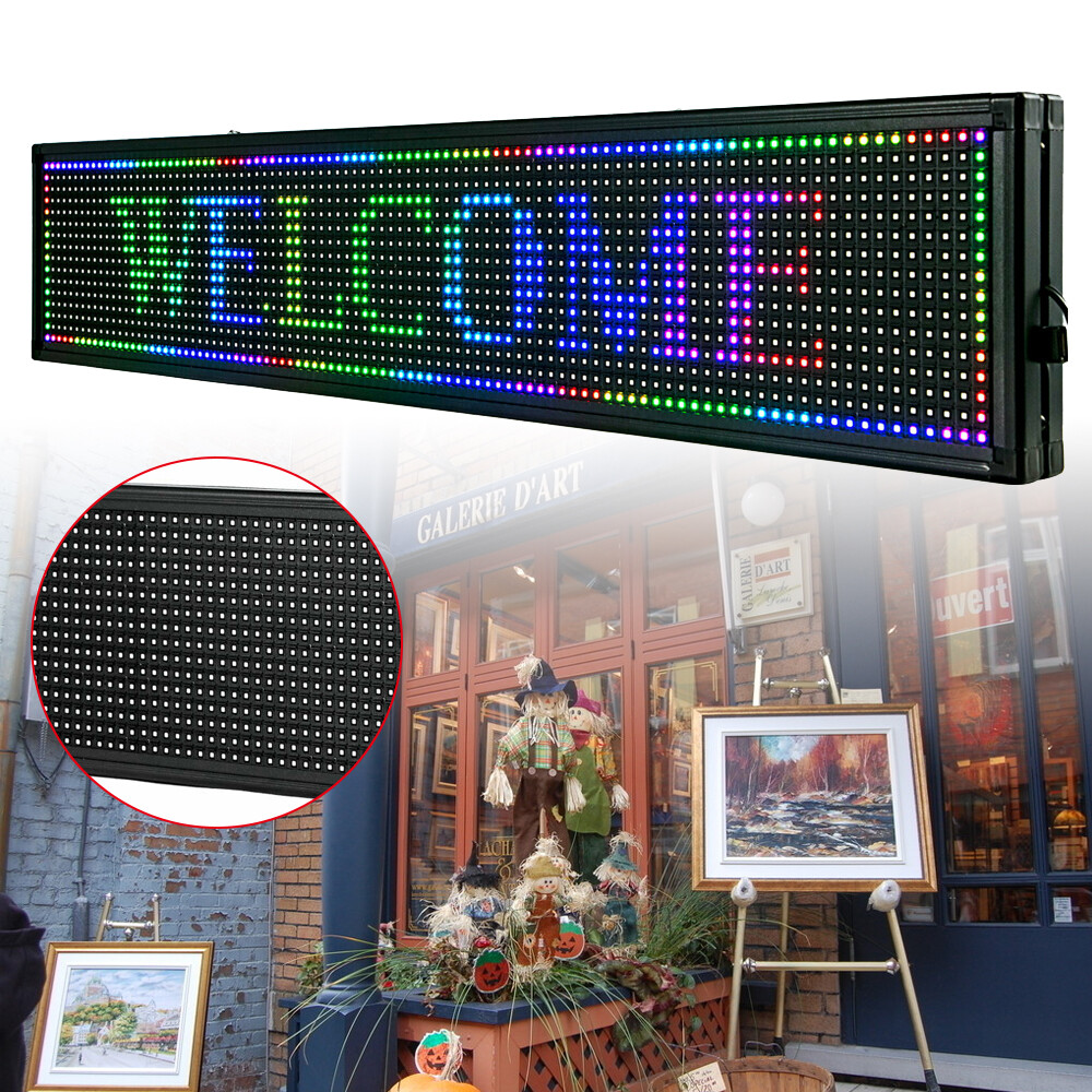 High Brightness Outdoor LED Sign Programmable Scrolling Message Display Board US