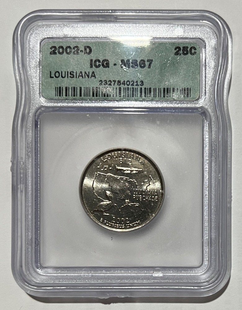 2002D - CLAD STATE QUARTER SET ICG MS67
