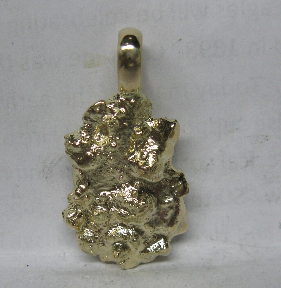 ***** 14K SOLID GOLD NUGGET PENDANT 15.5 GRAMS******