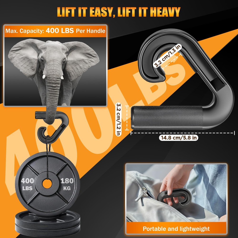 Neutral Grip Pull Up Handles Heavy Duty for Pull Up Workout Handles & Exercise