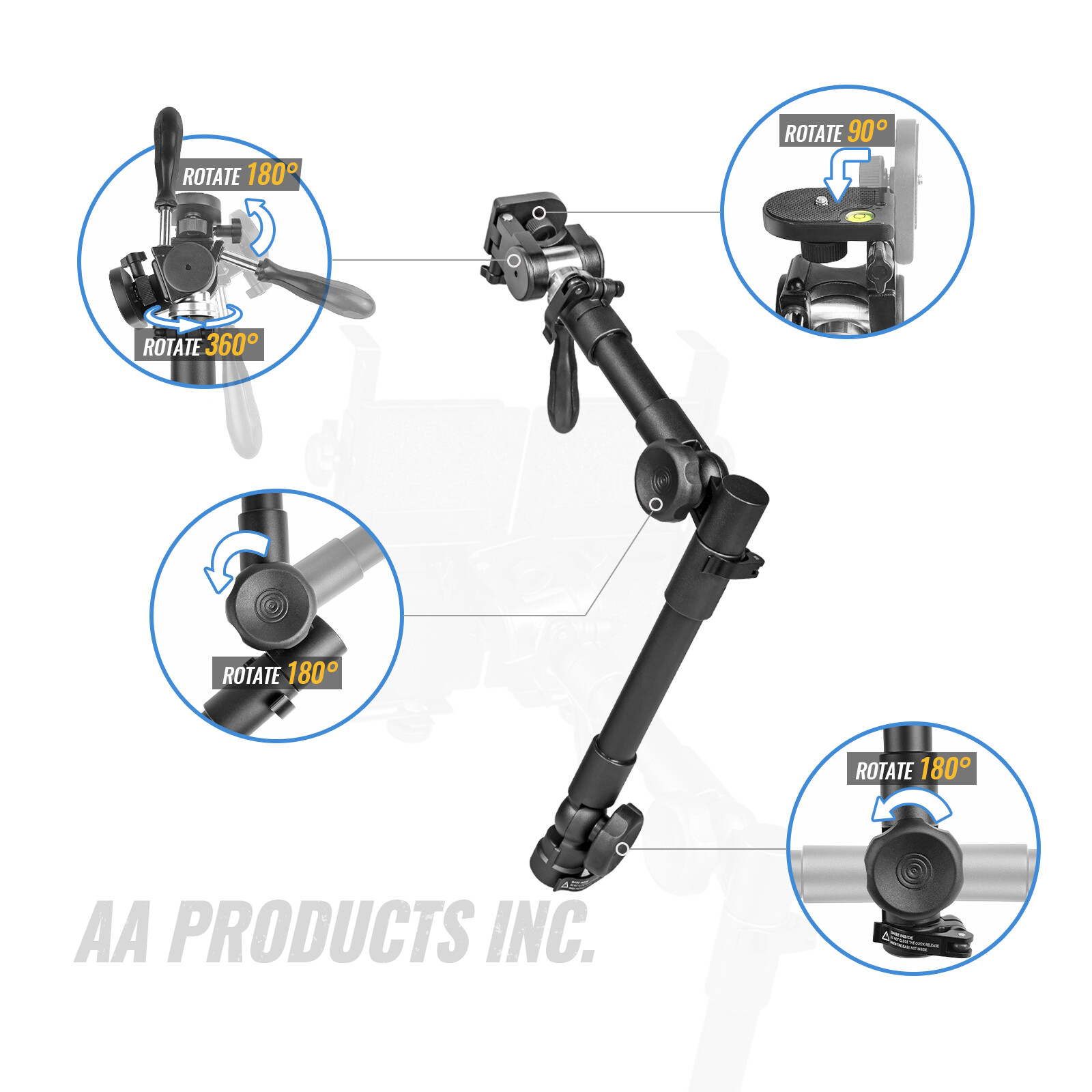 AA Products Car Auto Truck Van Laptop Stand Mount | Fits 12"-15.4" Screen Sizes