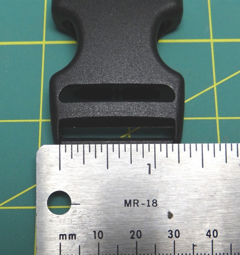 Black Plastic Buckle Dual Adjustable Side Squeeze 30mm Multiple Quantities