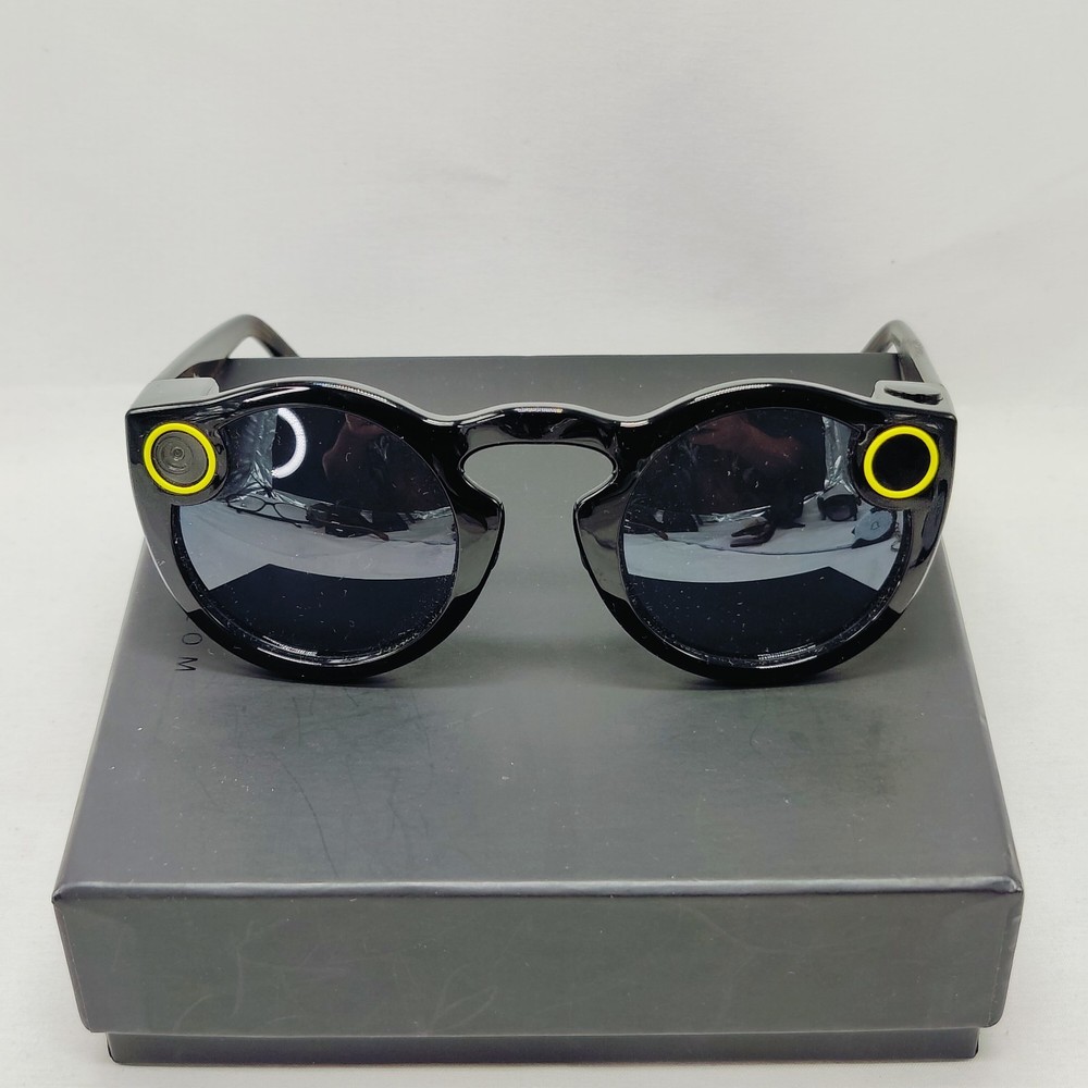 Snap Inc. Snapchat Spectacles Glasses Black Authentic No Charging Cable Untested
