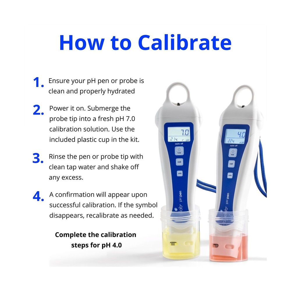 Bluelab pH 4.0 & 7.0 Calibration Solution Kit - pH Meter & pH Pen Calibration...