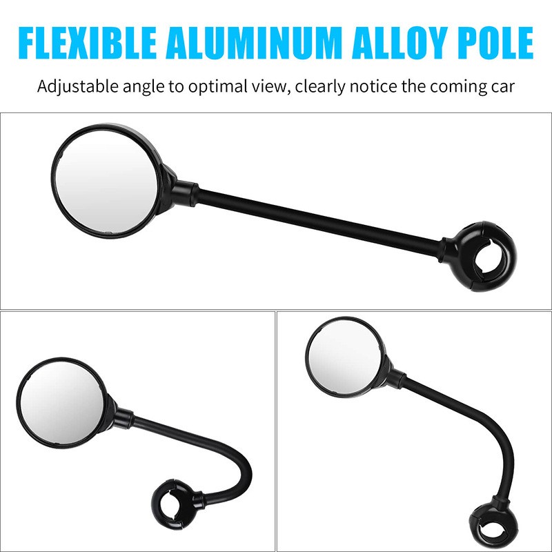 2-Piece Bicycle Mirror – Quick-Release Rearview