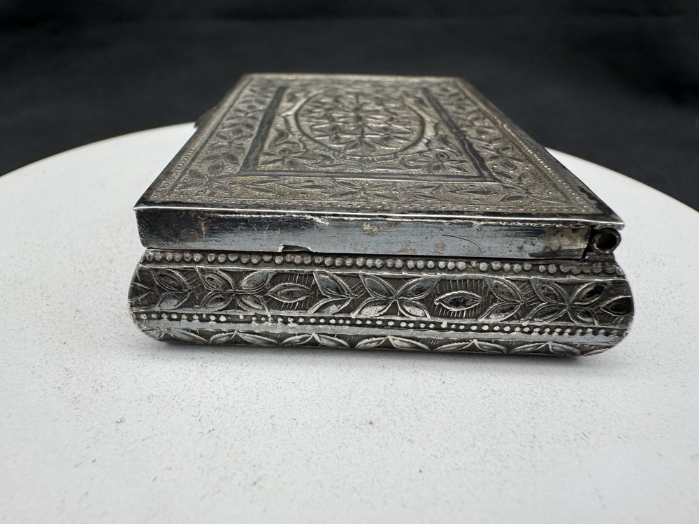 Antique Sterling Silver Hinged Snuff Box, 68 grams