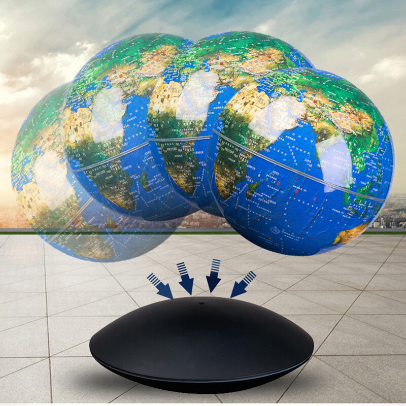 Magnetic Floating Globe with Touch Control and LED Light for Home Decor