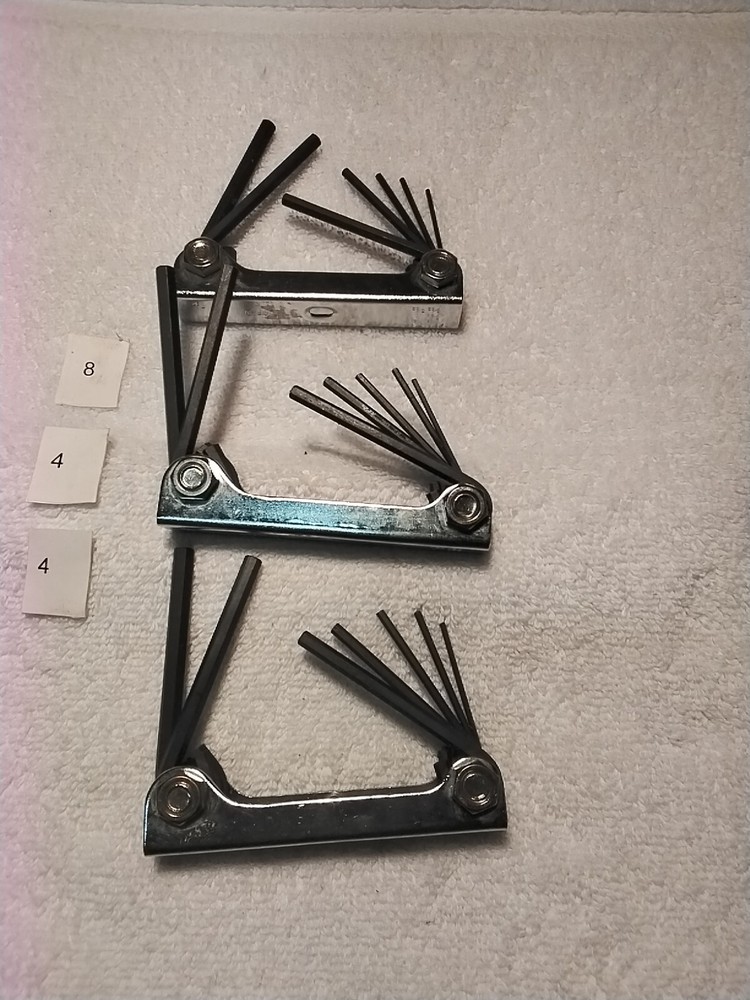 3pc FOLDING HEX KEY SET SAE
