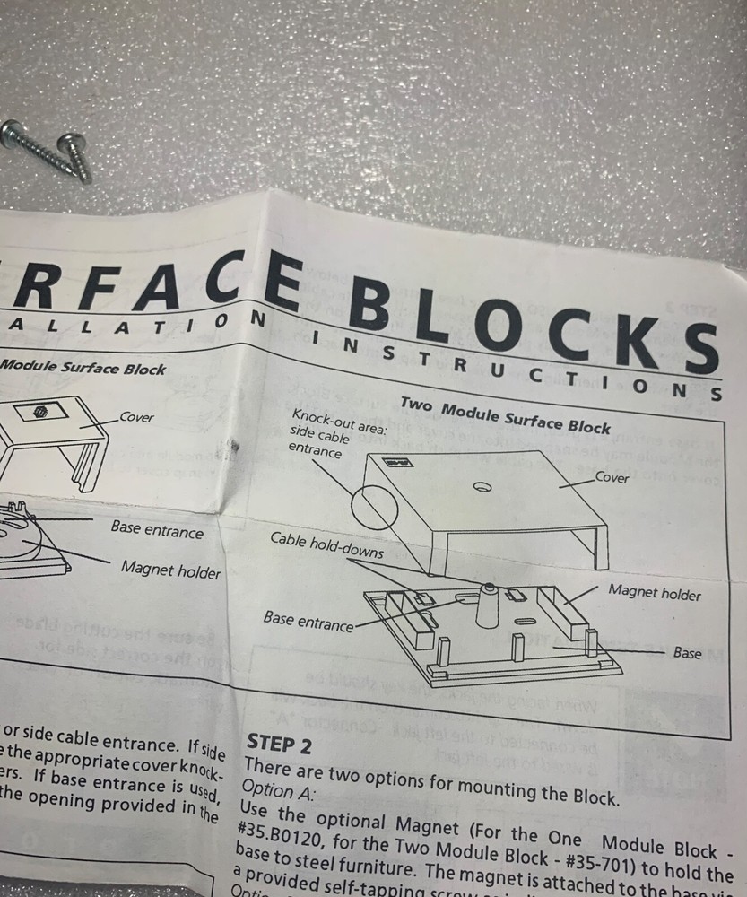1X Mod-Tap TWO MODULE SURFACE BLOCK BASE