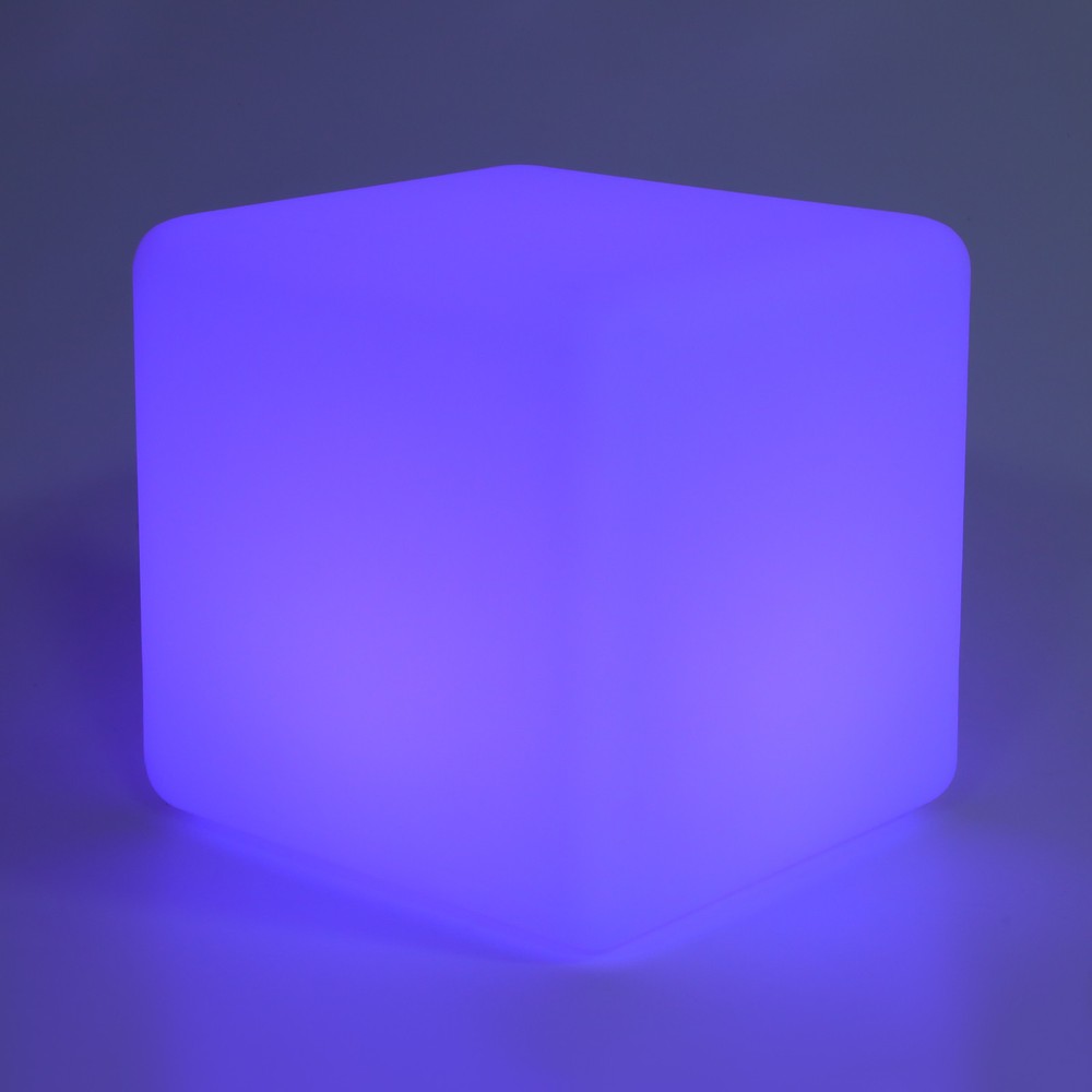 Rechargeable Square Stool Light, 16 Light Colors LED Square Stool