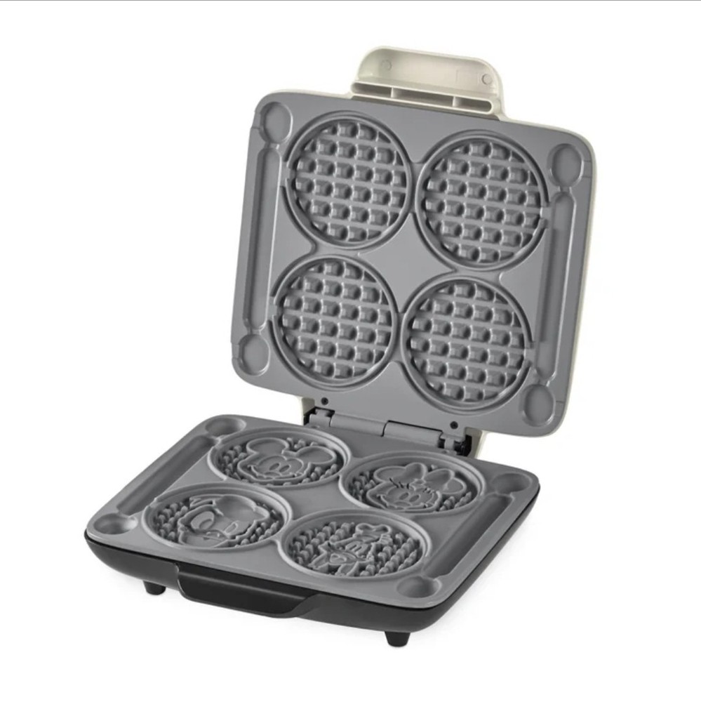 Dash Mickey & Friends Waffle Maker 4 Mini Waffles No-Drip Nonstick Ceramic