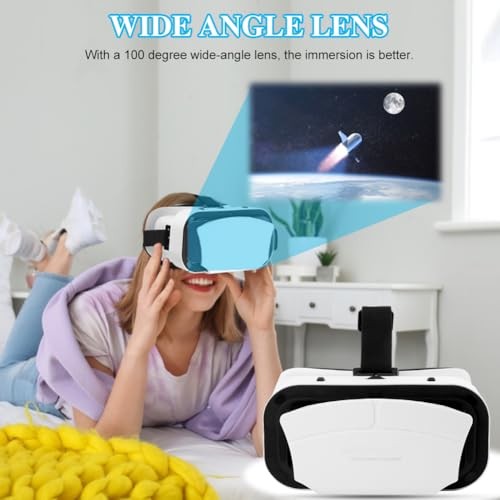 Virtual Reality Goggles, 3D VR Glasses Adjustable VR Virtual Reality white