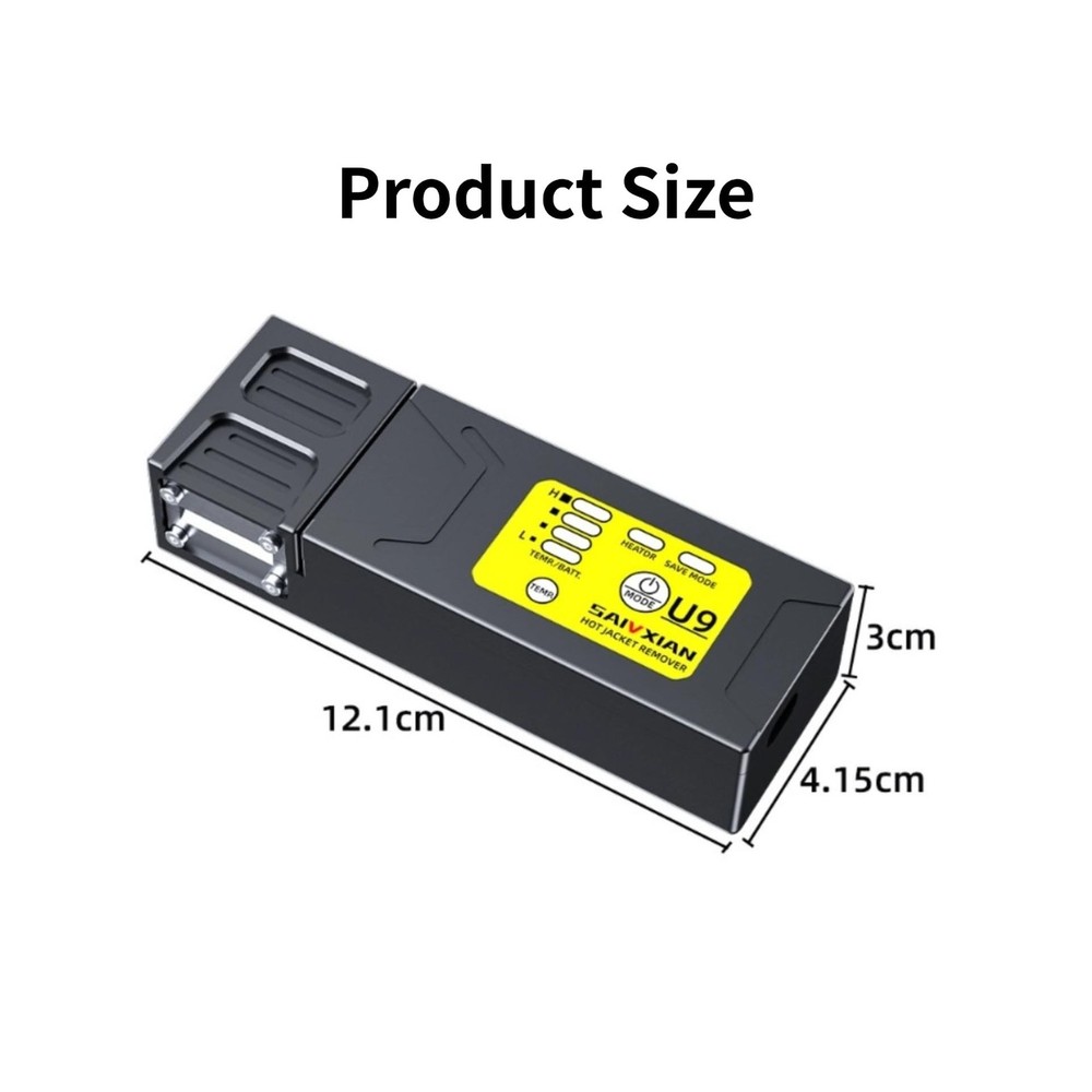 Fiber Optic Thermal Stripper Rechargeable Auto Heating Stripping Tool for Bun...