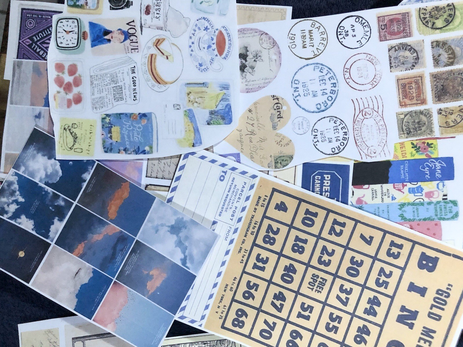 Junk Journal Ephemera- 75 Random Mix of Cut Outs.