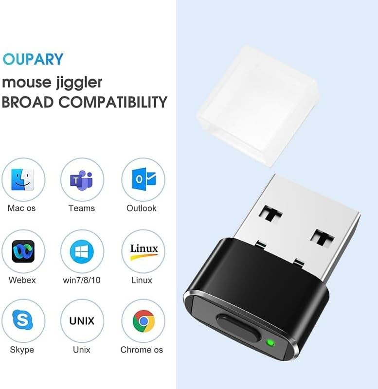 USB mouse jiggler keeps computer active