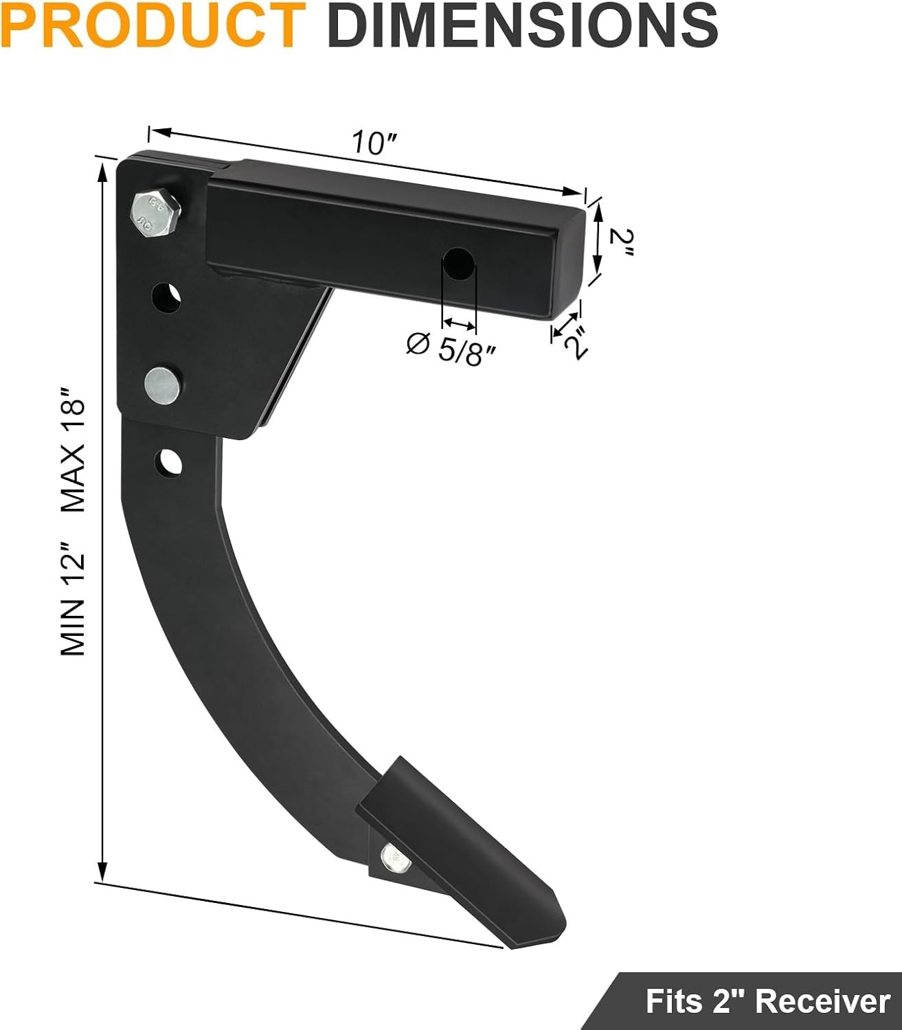 Hitch Mounted Ripper W/ Adjustable Shank Plow for ATV/UTV Tractor W/ 2" Receiver