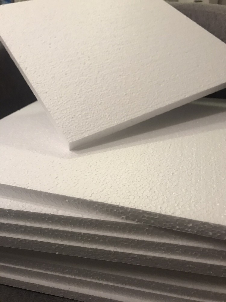 15pc 12"x12"x 1/2" Expanded Polystyrene Flat Sheets