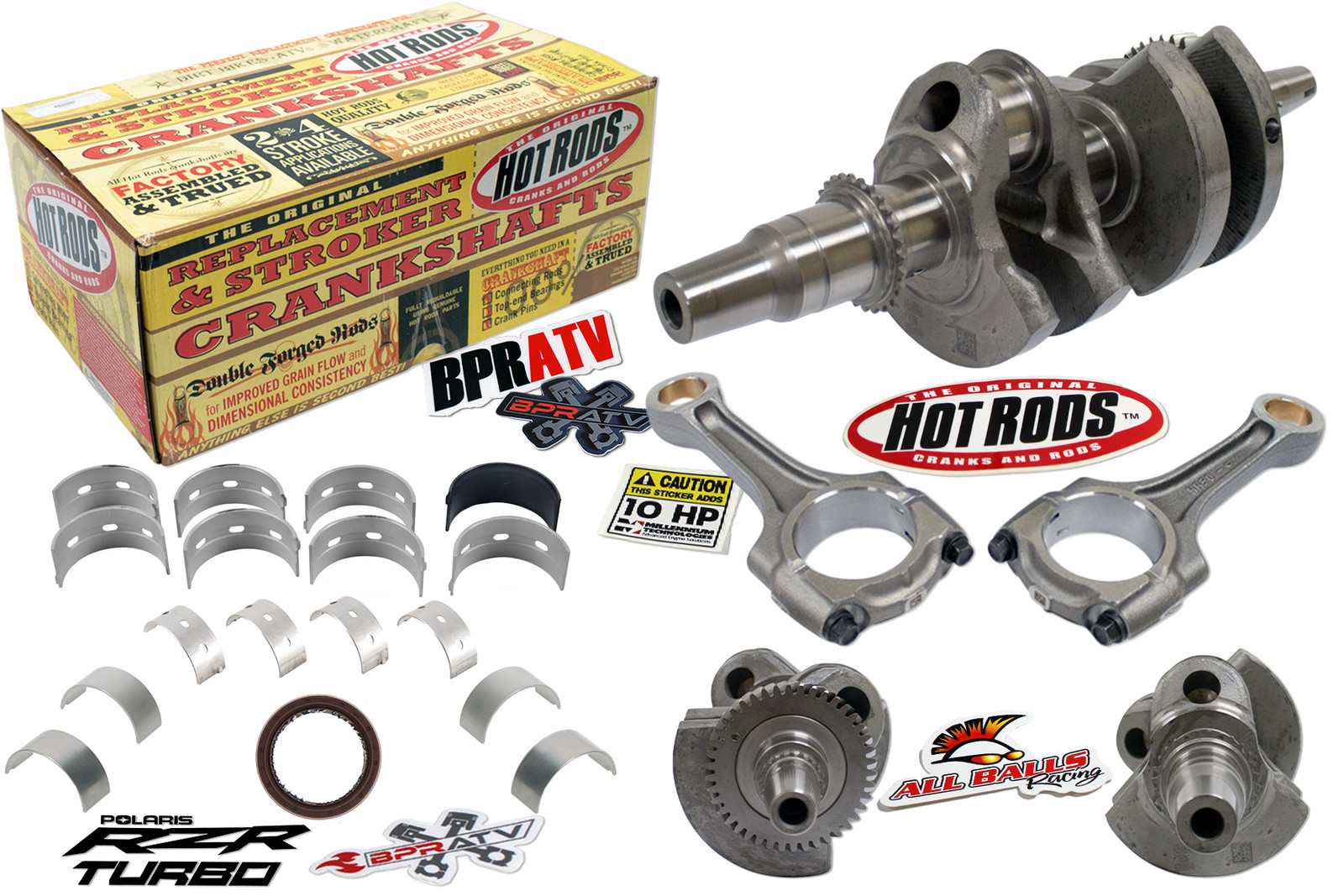 Hot Rods Crankshaft Kit Polaris RZR Turbo Bearings Seal RZR XP Turbo S 2018–2020