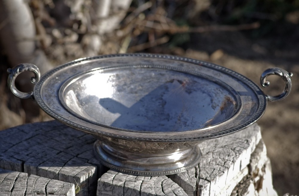 ANTIQUE Silver Plate Large Console BOWL Derby Silver Co. Made in USA c.1890's