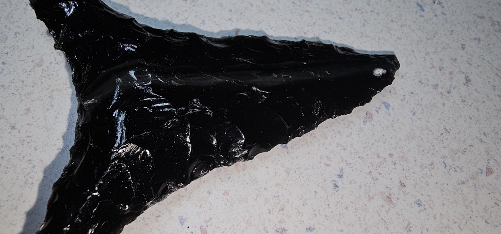 Arrowhead Paleo Clovis Black Obsidian