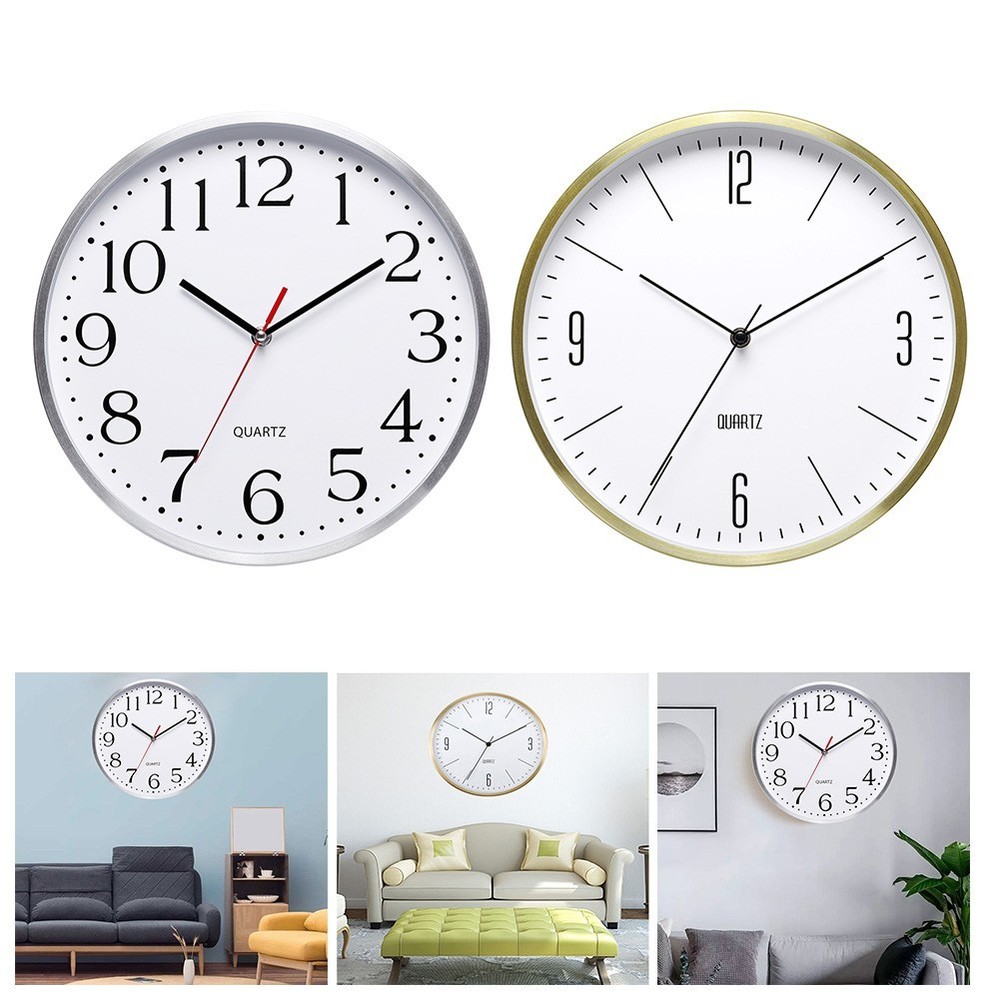 Decorative Clock 12in Wall Clock Home Decoration Easy To Read Elegant Design