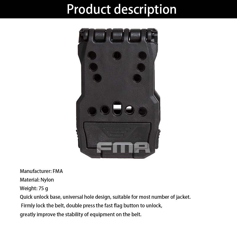 Fma Jacket Slot Leg Thigh Strap Drop Adapter&Quick Dual Release Belt Loop