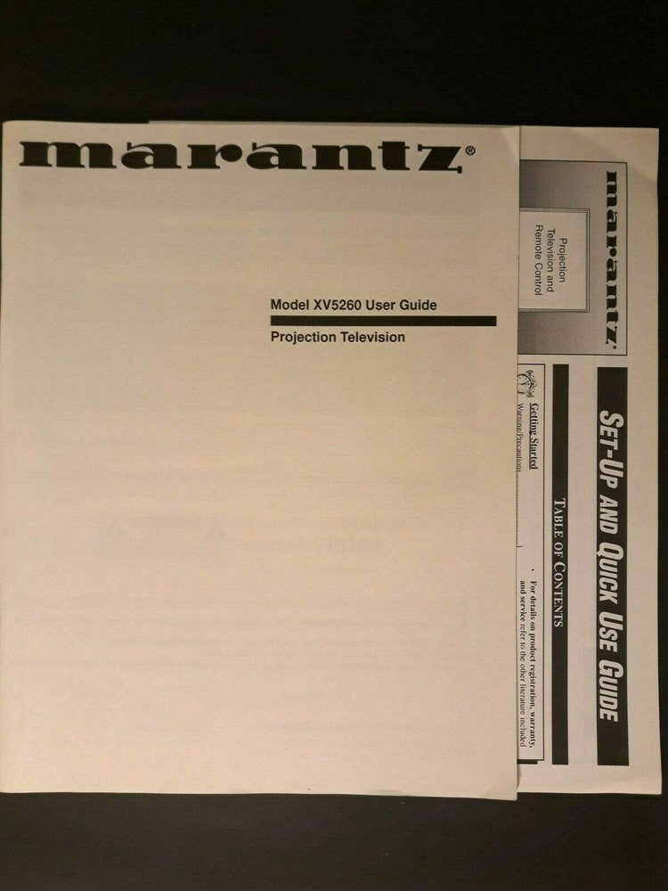 Marantz XV5260 User Guide Operating Instruction Manual & Quick Guide 60 Pages