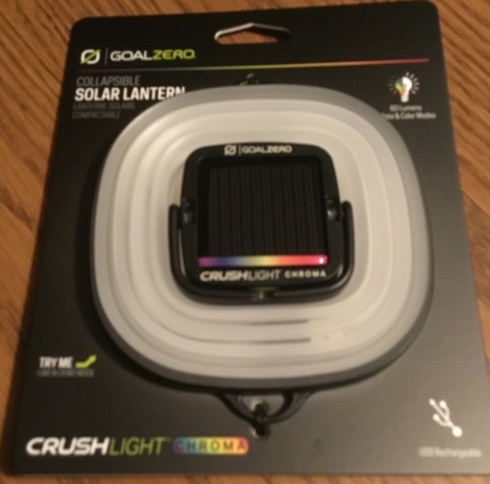 GOAL ZERO Crush Light SOLAR Powered Lantern with Multi Changing Colors # 32013