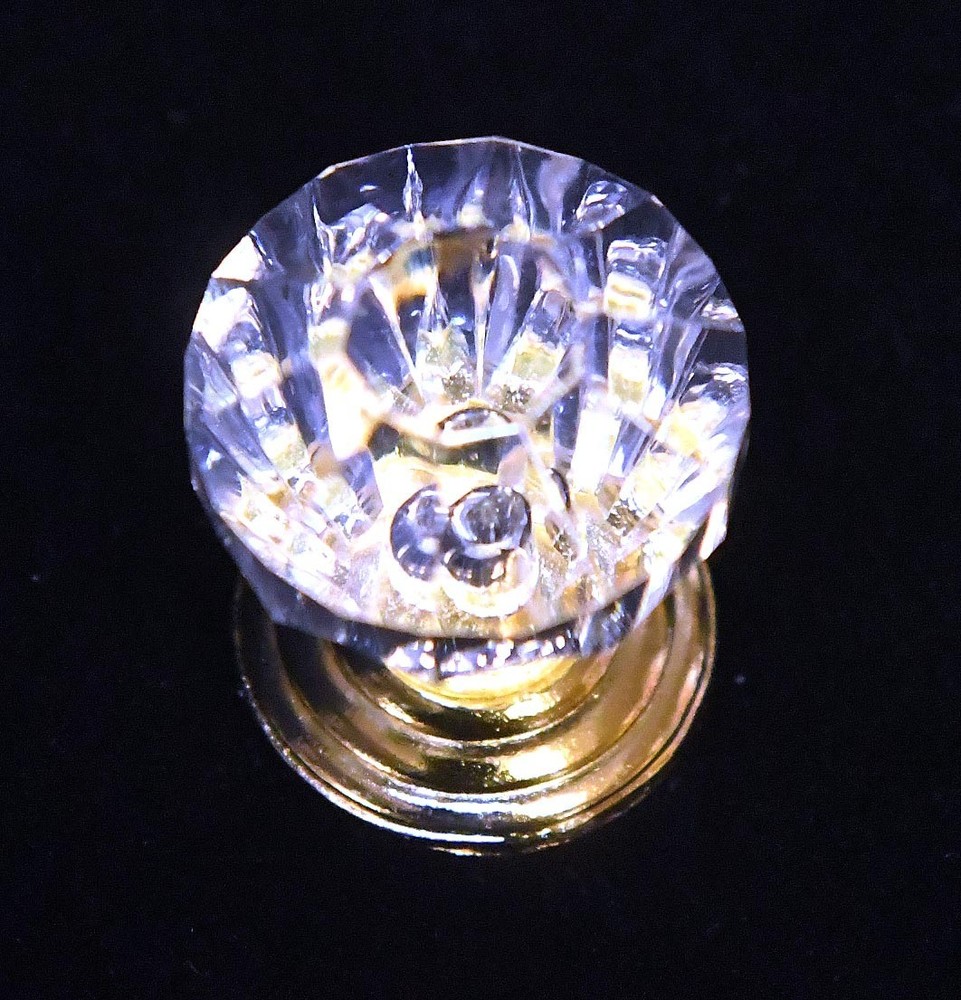 4 NEW UNUSED FACETED LUCITE DRAWER PULLS KNOBS