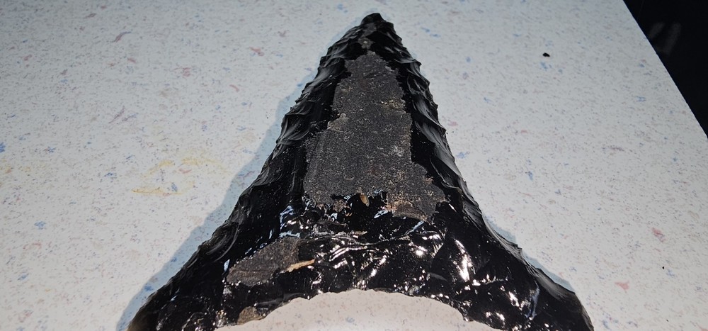 Arrowhead Paleo Clovis Black Obsidian