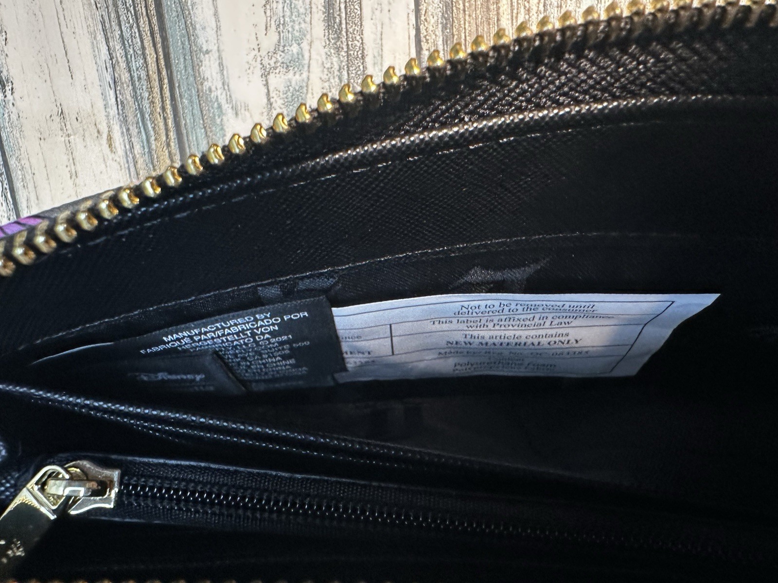 NEW Disney Villains Loungefly Zip Around All Over Print Wallet • Purple