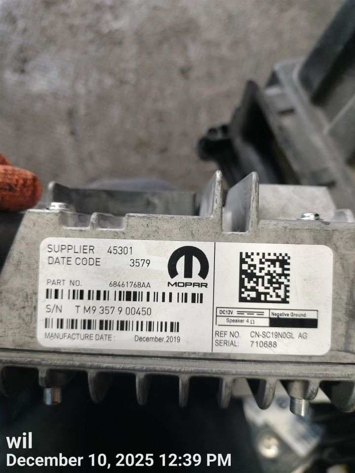 CONTROL PANEL OEM 2020 CHRYSLER PACIFICA 1YR WRNTY