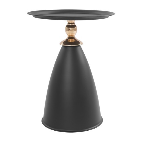 Black Small Round Side Table Side Table for Small Spaces, Modern Couch End Table