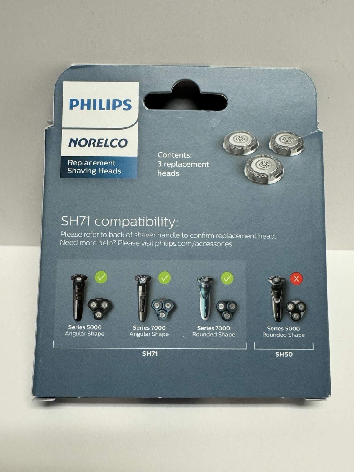 Philips Norelco Replacement Shaving Heads SH71 - New