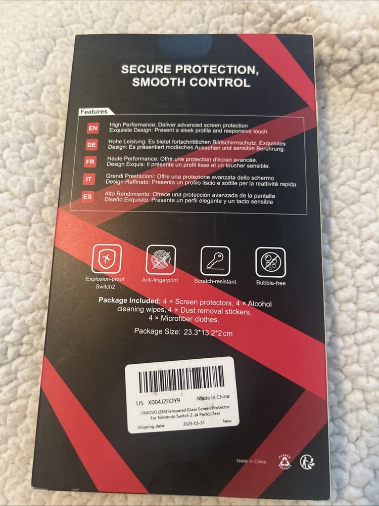 4 Pack Tempered Glass Screen Protector For Nintendo Switch 2