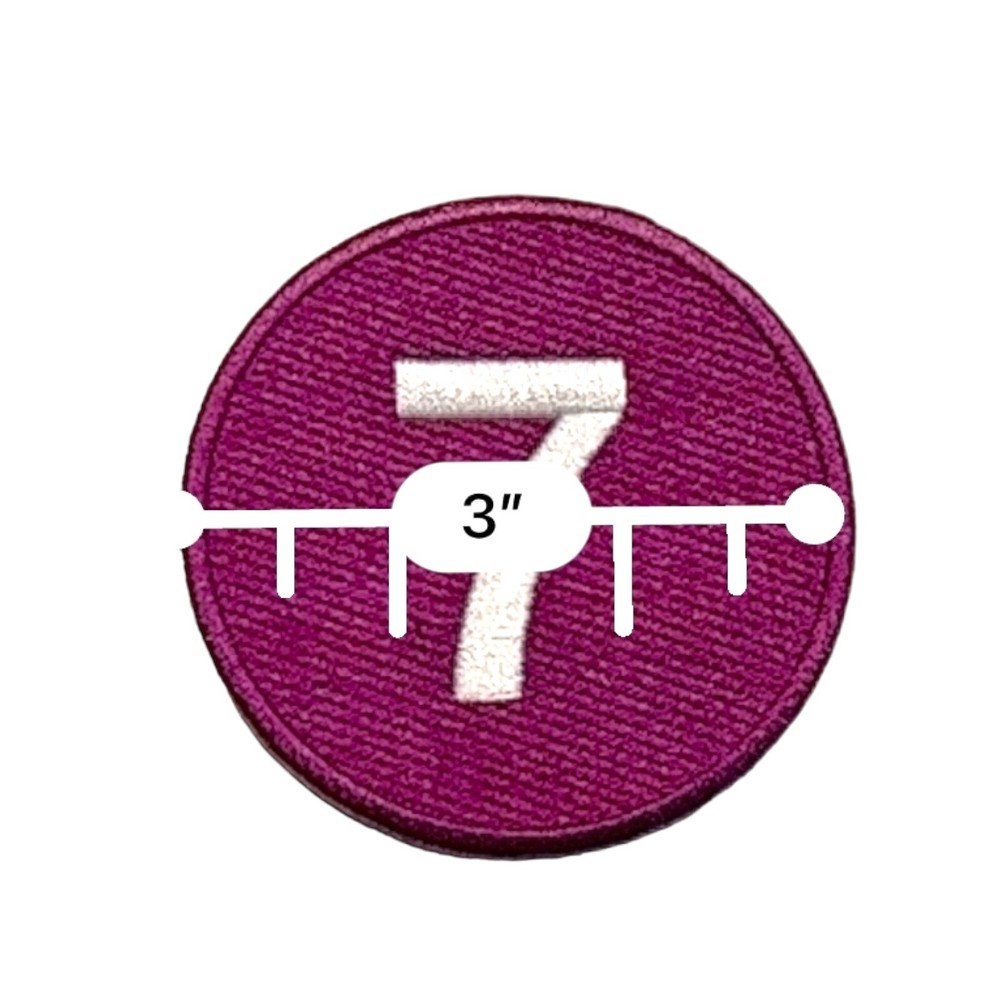 7 Train 3” embroidery patches iron on