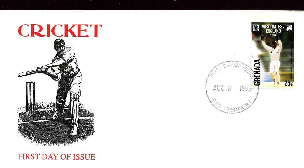 SPORT CRICKET PLAYER 1995 GRENEDA FDC