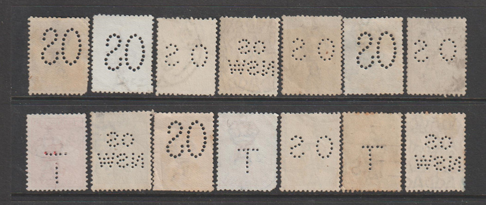 KANGAROOS GROUP WITH PERFINS USED.