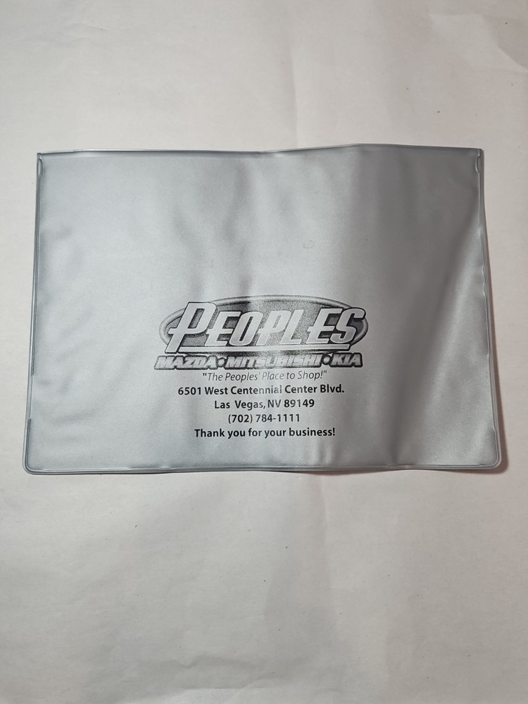 Car Owner's Manual Plastic Pouch